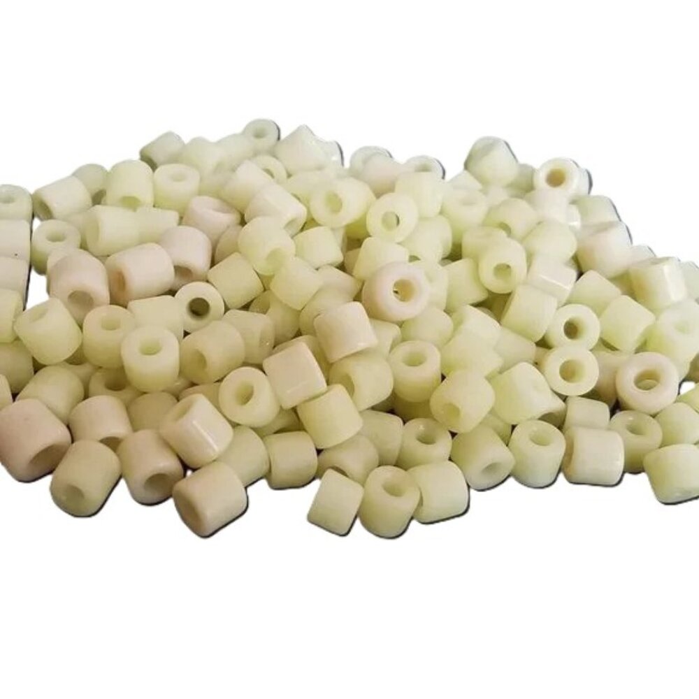 144+ PONY BEADS Pale Yellow Czech Glass new Vintage 6mm bundle lot Last set!